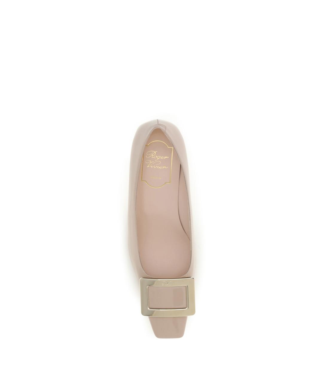 ROGER VIVIER Бежевые туфли из лакированной кожи, фото 4