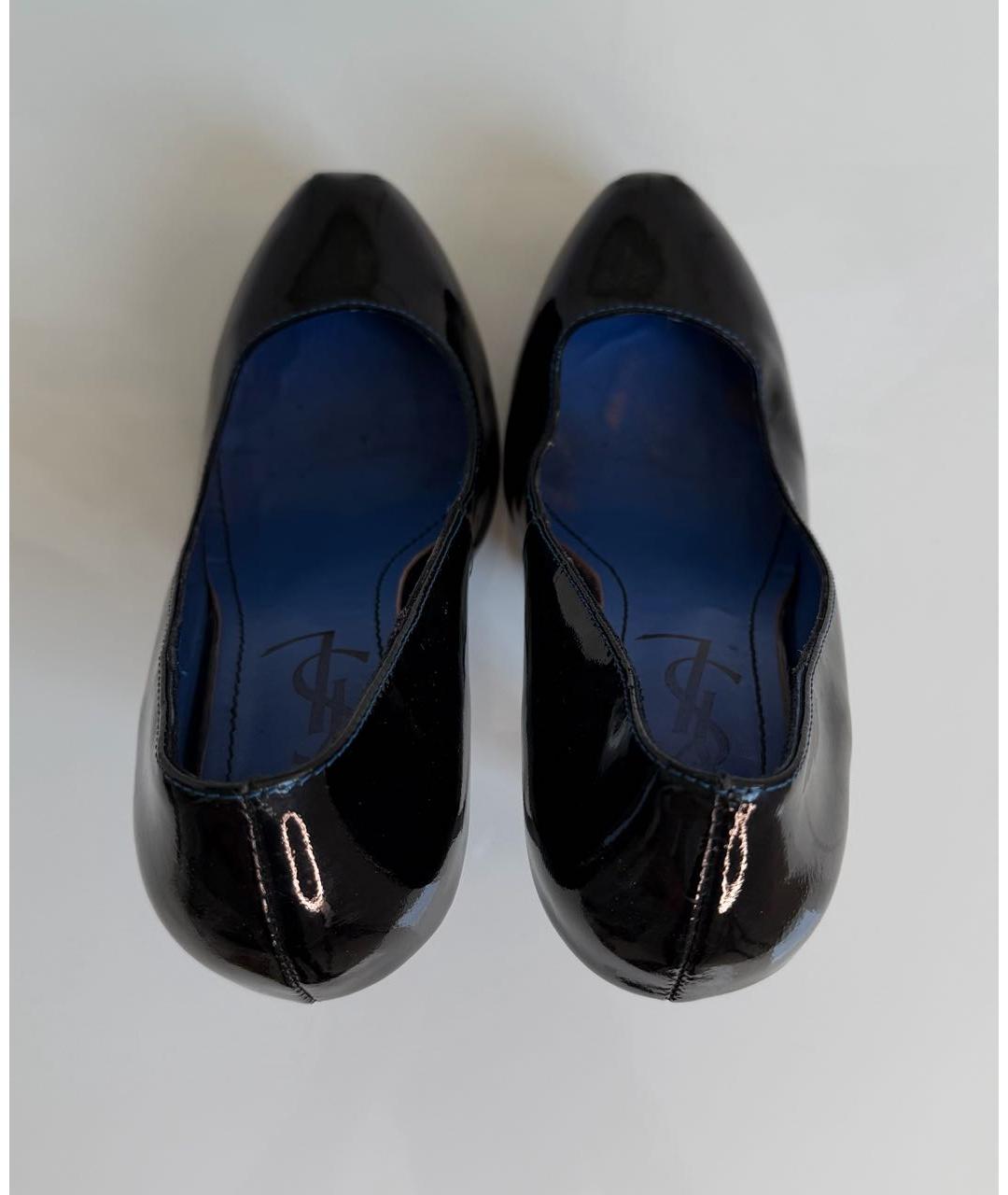 SAINT LAURENT Черные кожаные туфли, фото 6