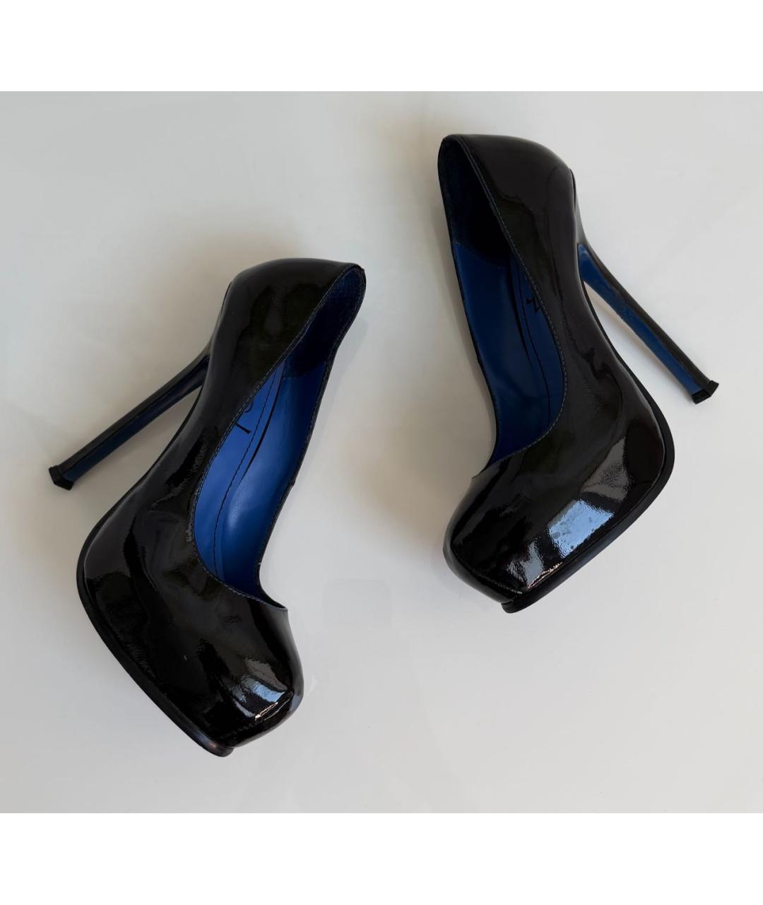 SAINT LAURENT Черные кожаные туфли, фото 9