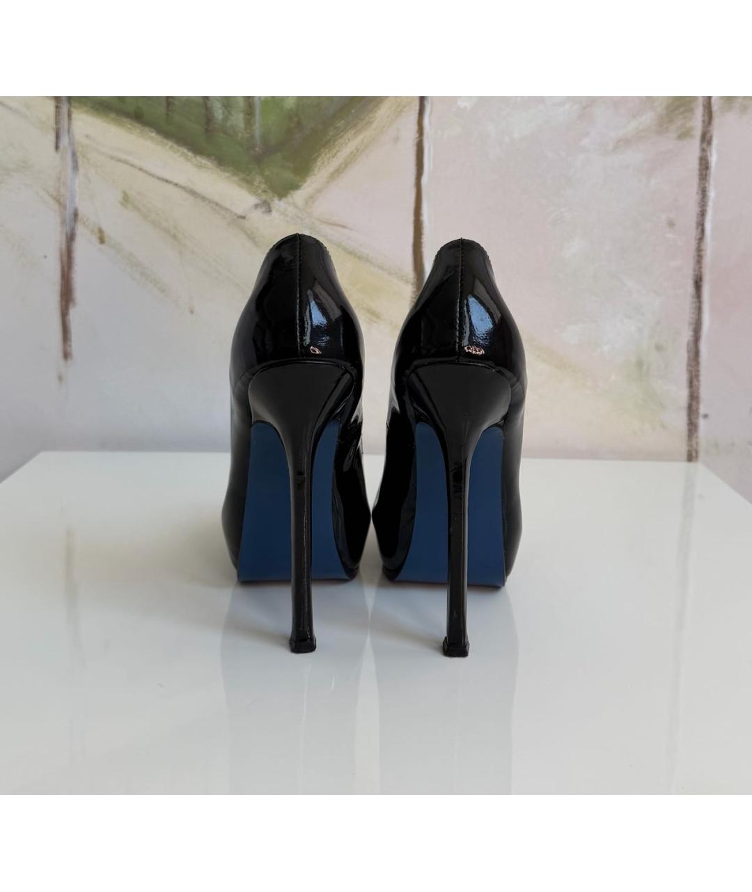 SAINT LAURENT Черные кожаные туфли, фото 5