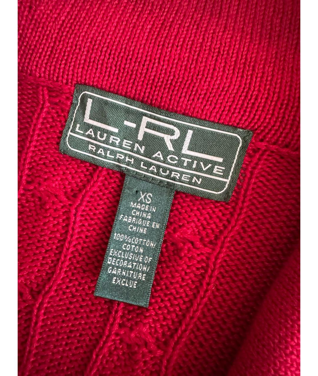 RALPH LAUREN Красный хлопковый кардиган, фото 6
