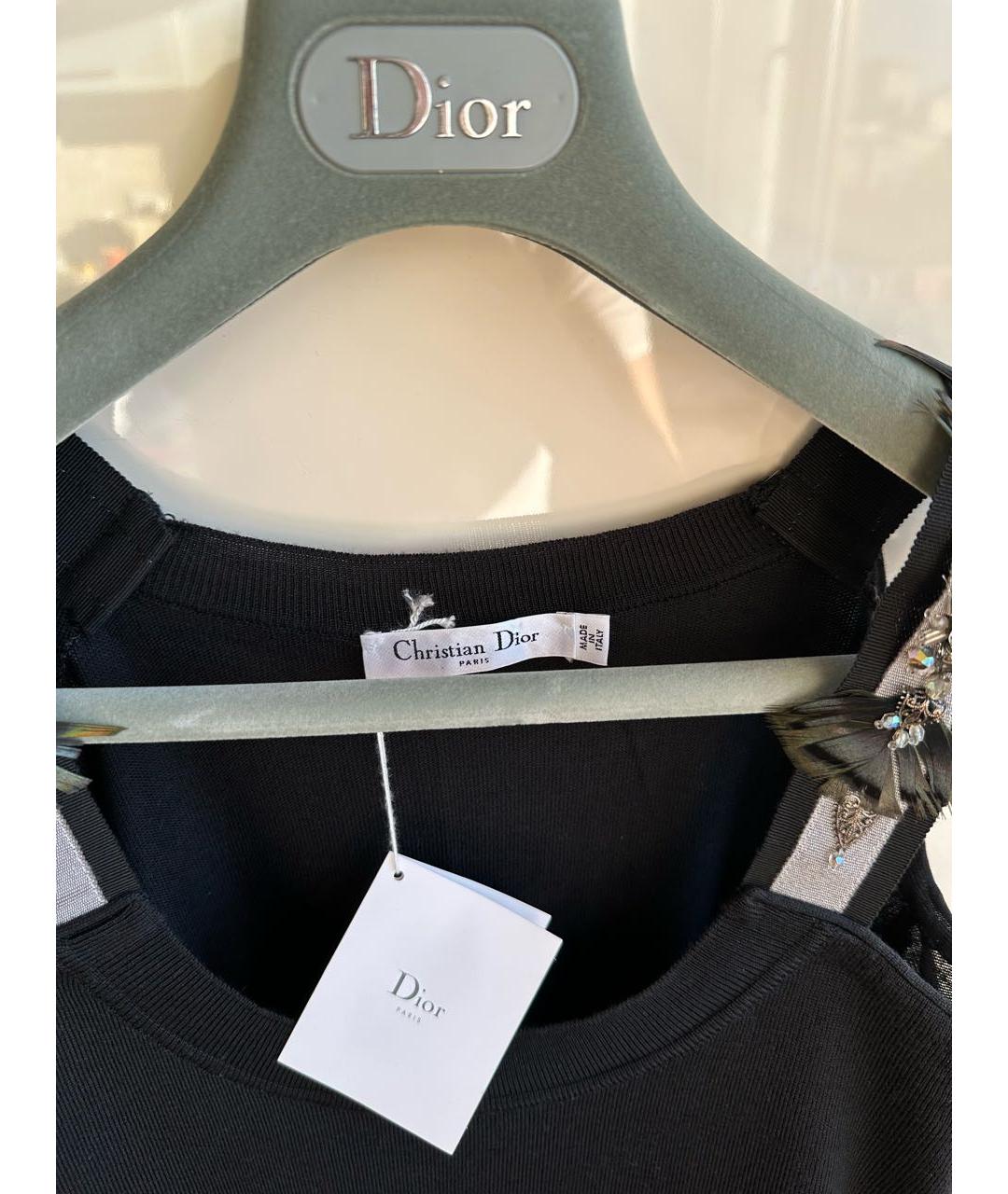 CHRISTIAN DIOR Черный шерстяной джемпер / свитер, фото 3