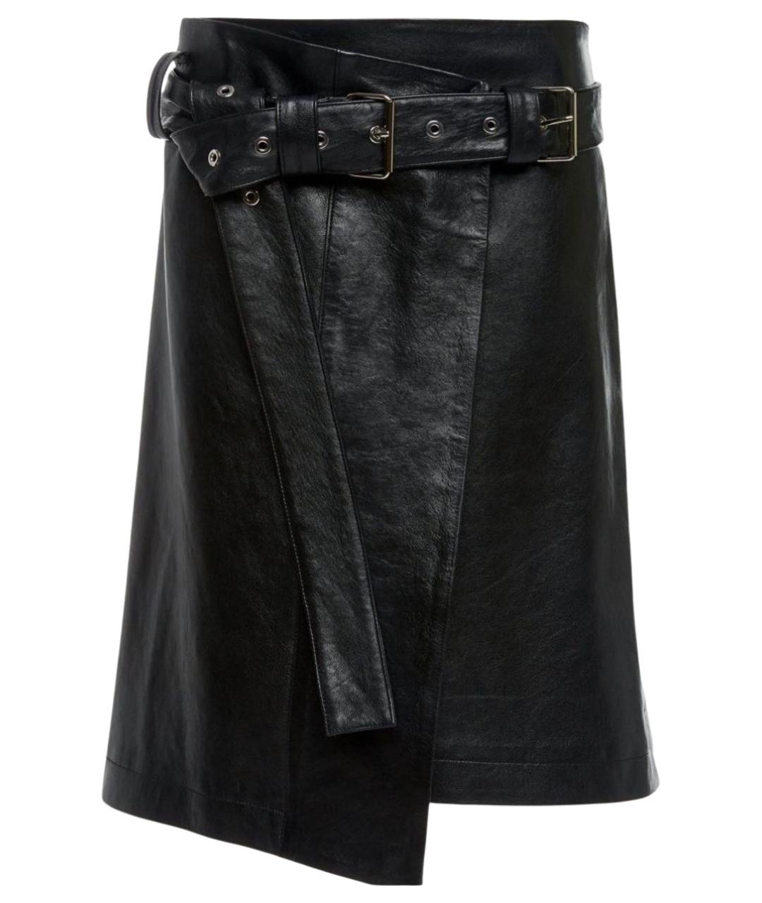 PROENZA SCHOULER Черная кожаная юбка миди, фото 1