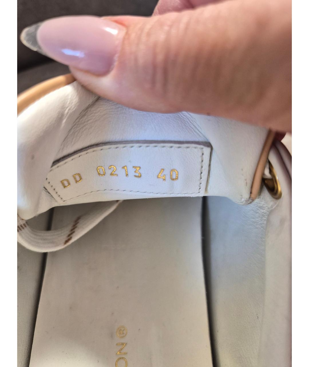 LOUIS VUITTON Белые кожаные кроссовки, фото 6