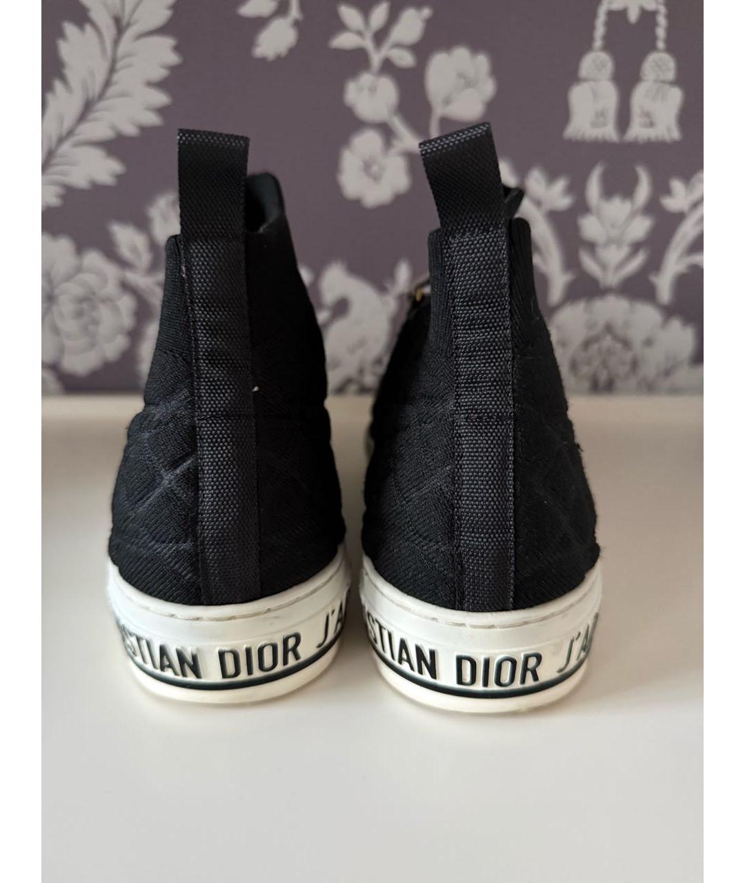 CHRISTIAN DIOR Черные текстильные кеды, фото 4