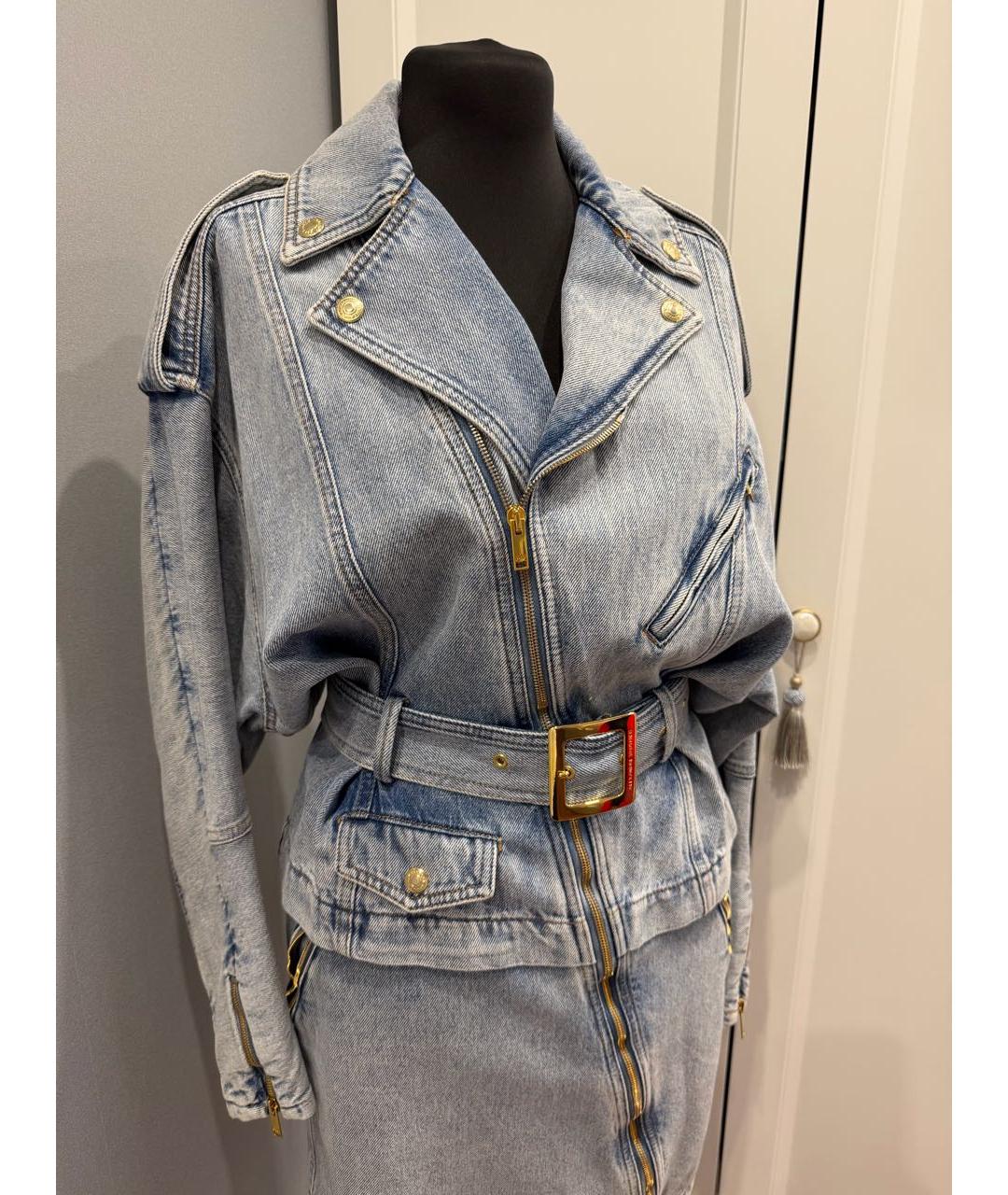 ALEXANDRE VAUTHIER Голубое деним повседневное платье, фото 5