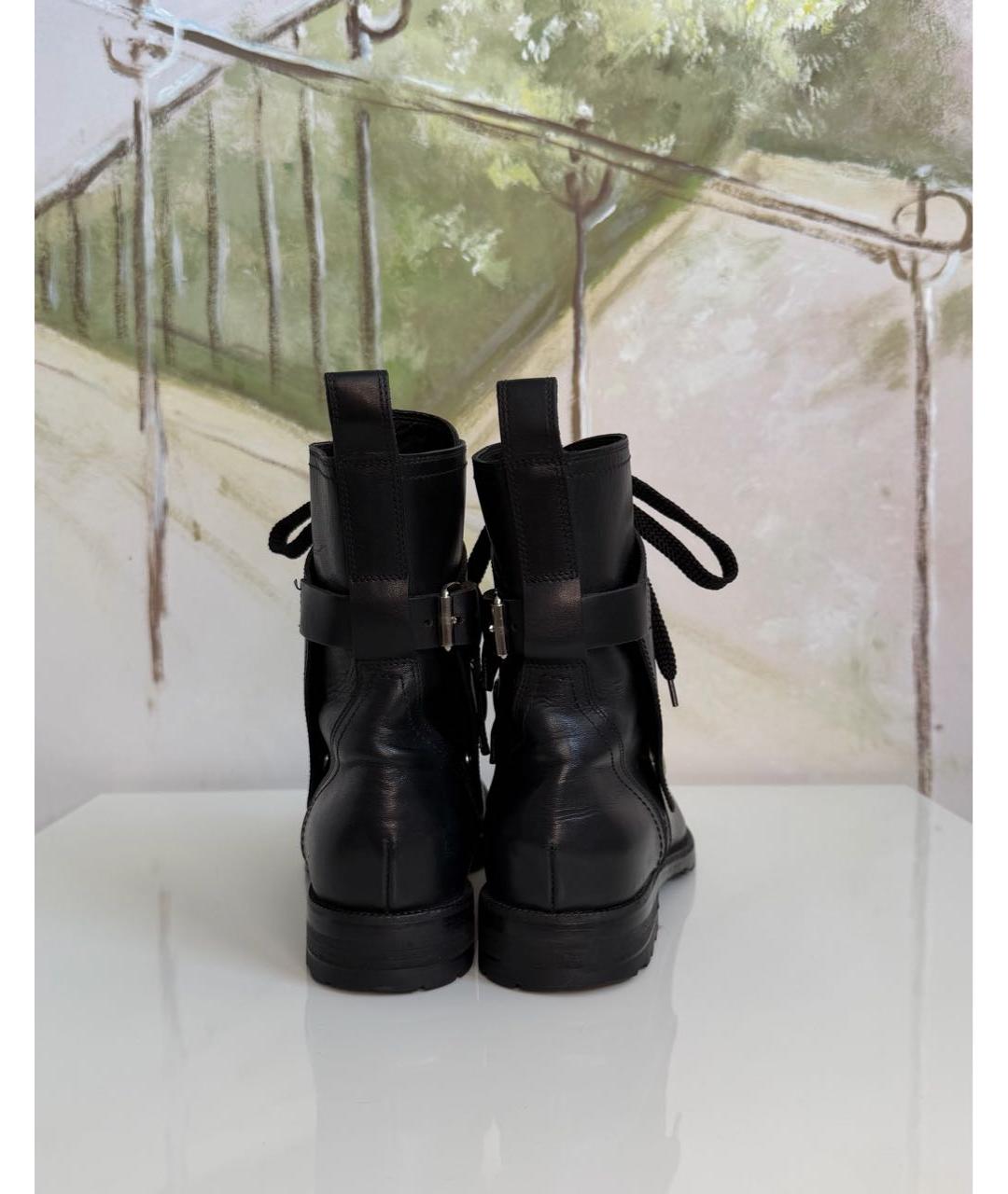 DOLCE&GABBANA Черные кожаные полусапоги, фото 5