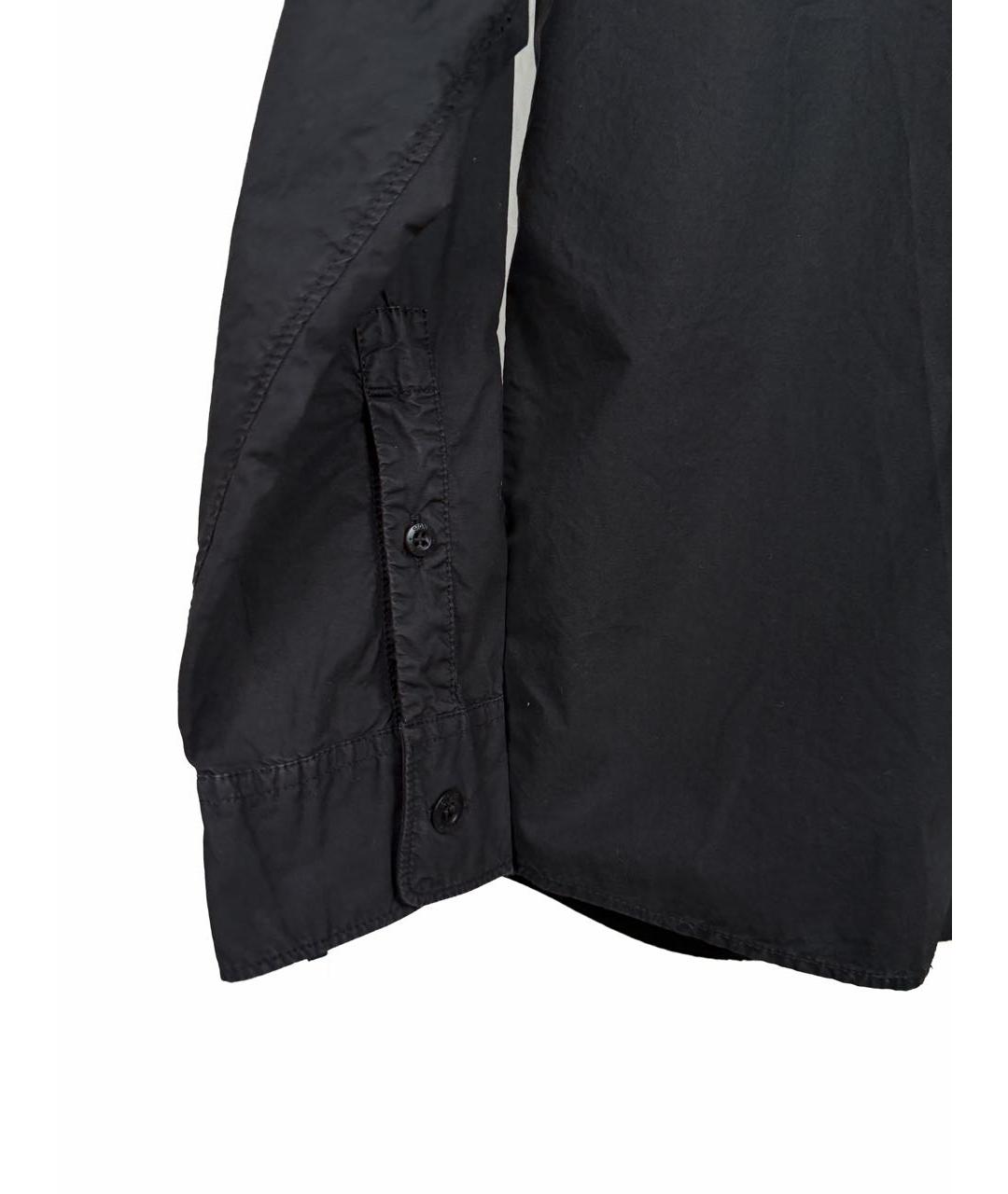 STONE ISLAND Черная хлопковая кэжуал рубашка, фото 5