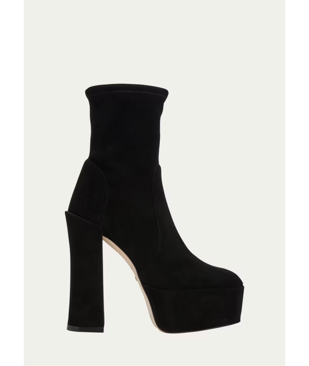 STUART WEITZMAN Черные замшевые ботильоны, фото 6