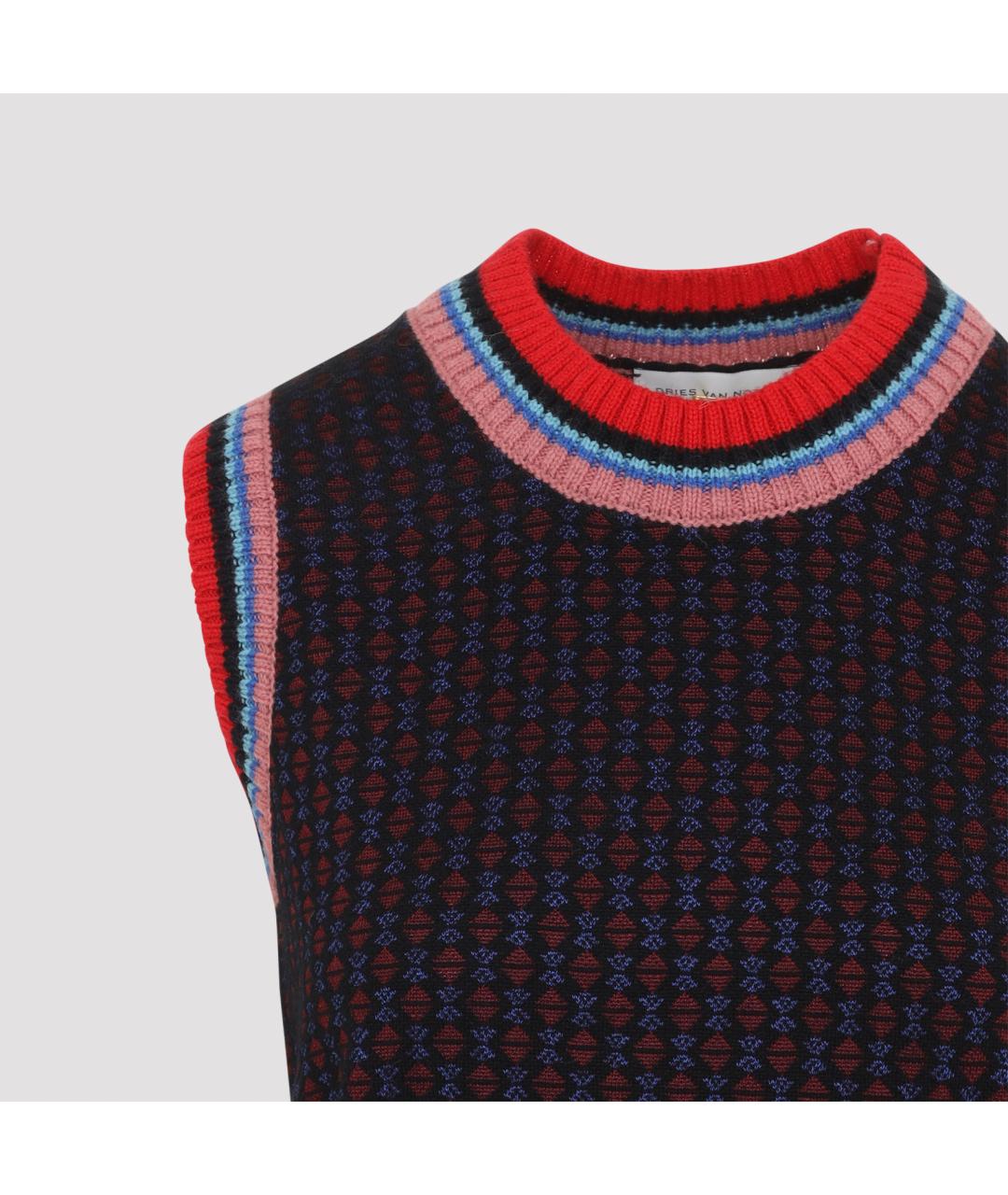 DRIES VAN NOTEN Мульти шерстяная жилетка, фото 4