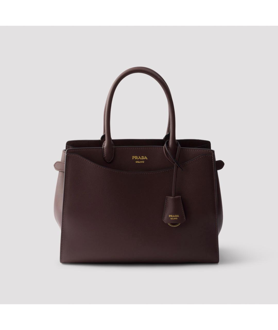 PRADA Коричневая кожаная сумка тоут, фото 2