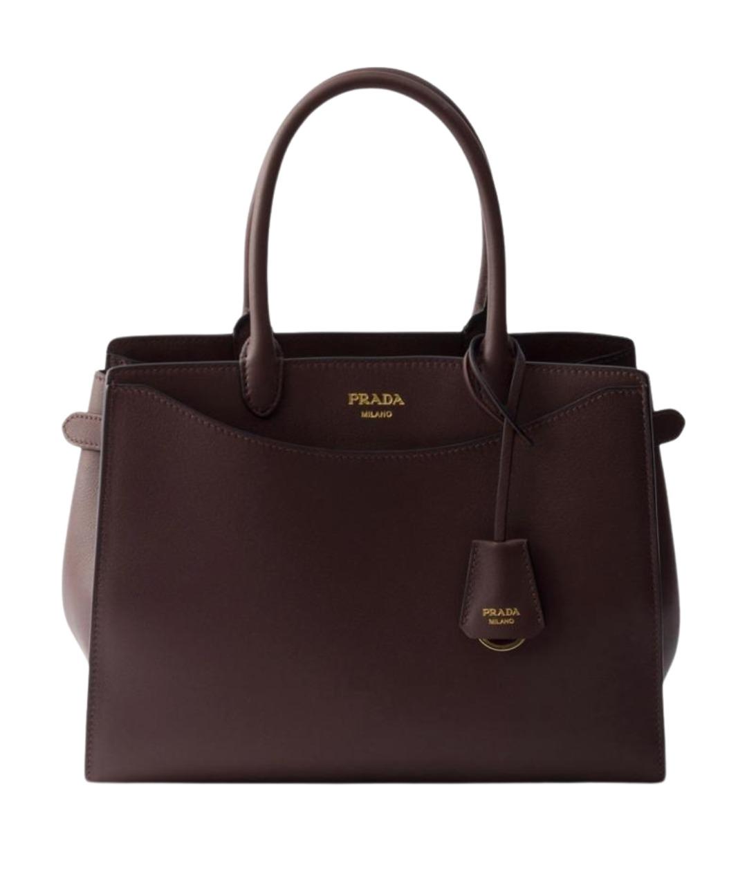 PRADA Коричневая кожаная сумка тоут, фото 1