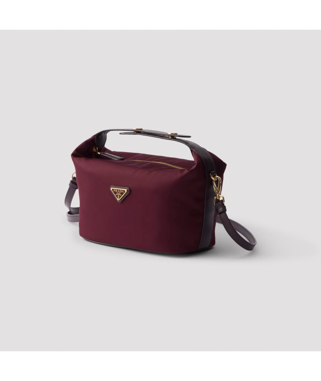 PRADA Бордовая нейлоновая сумка через плечо, фото 4