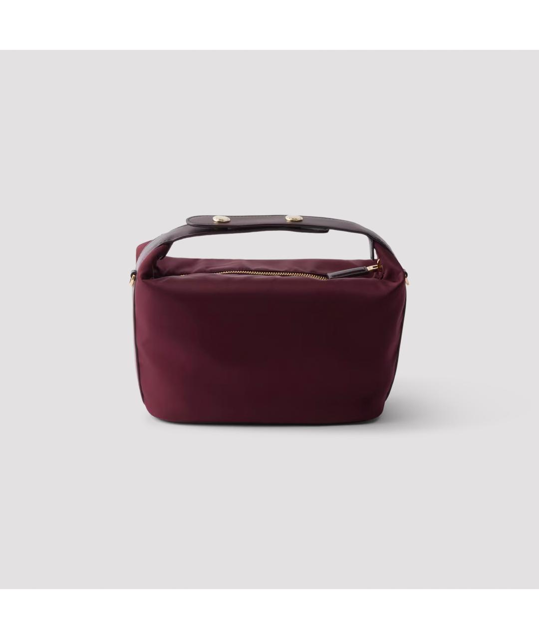 PRADA Бордовая нейлоновая сумка через плечо, фото 3