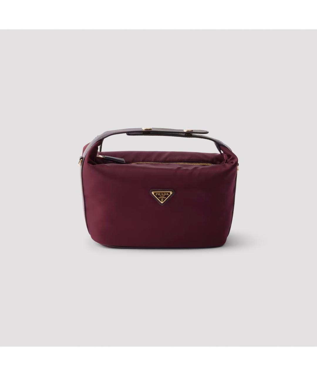 PRADA Бордовая нейлоновая сумка через плечо, фото 2