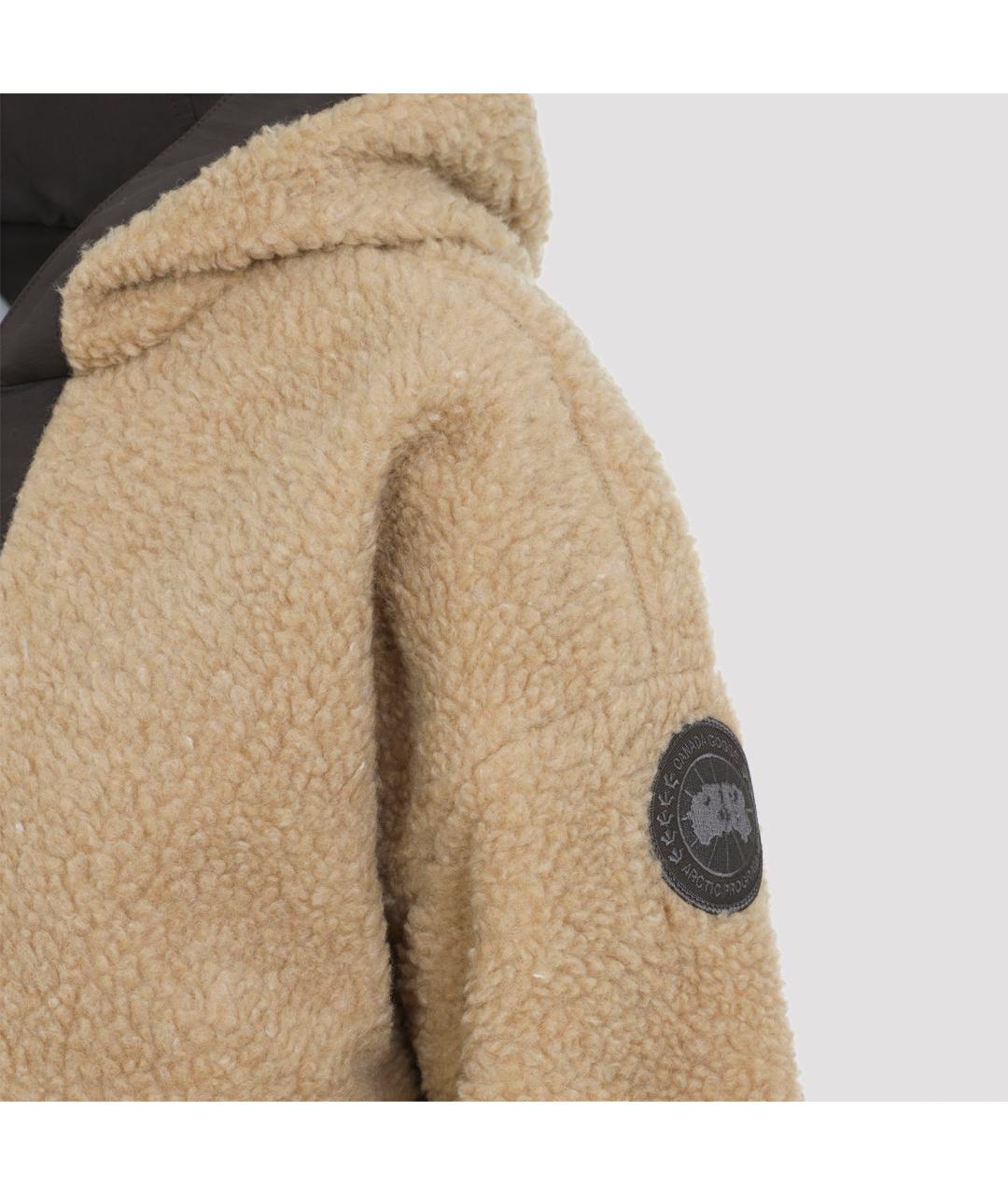 CANADA GOOSE Бежевая шерстяная куртка, фото 5