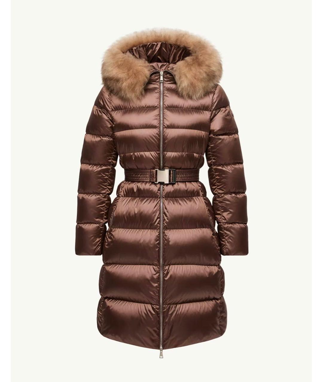 MONCLER Коричневый пуховик, фото 6