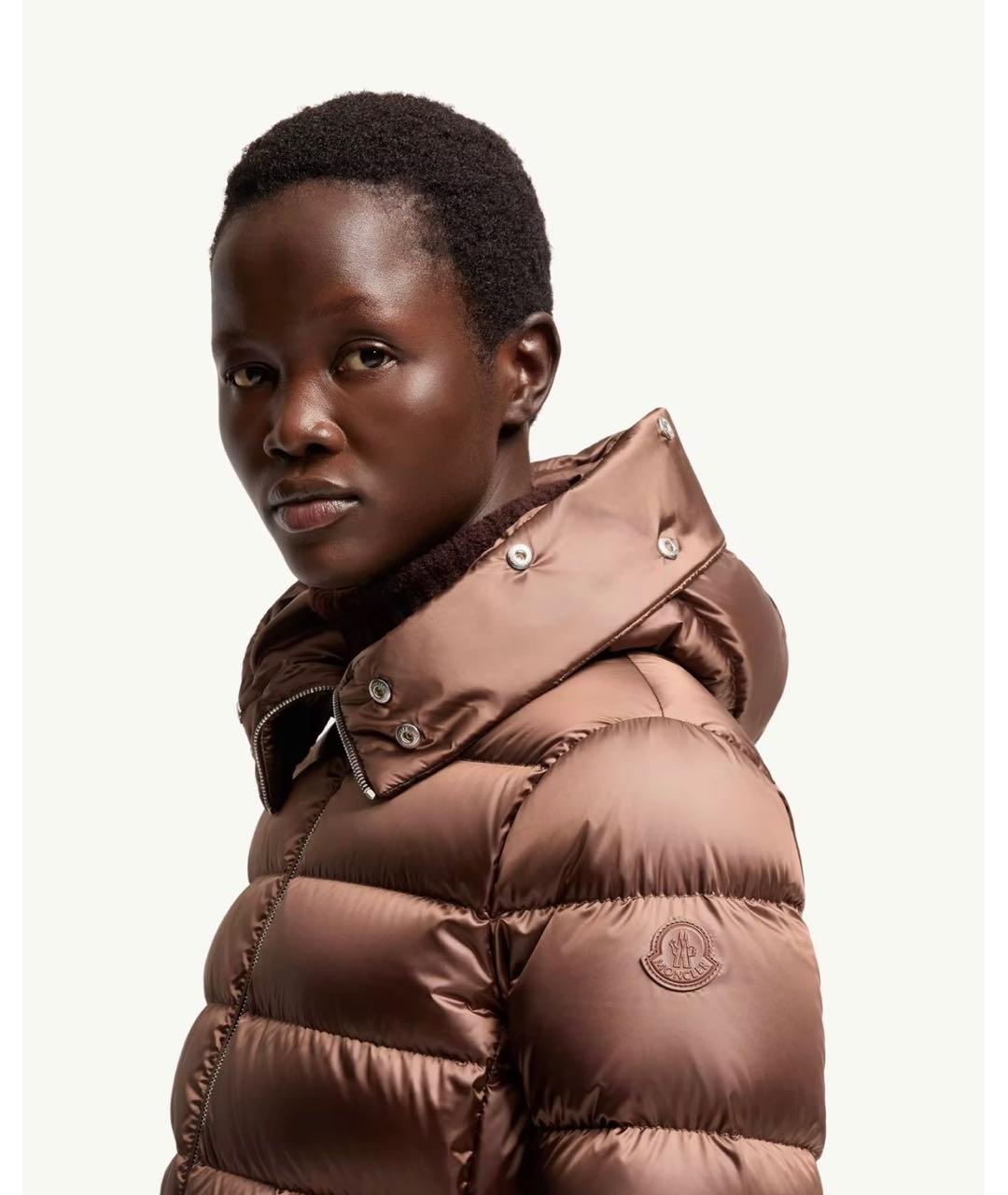 MONCLER Коричневый пуховик, фото 5