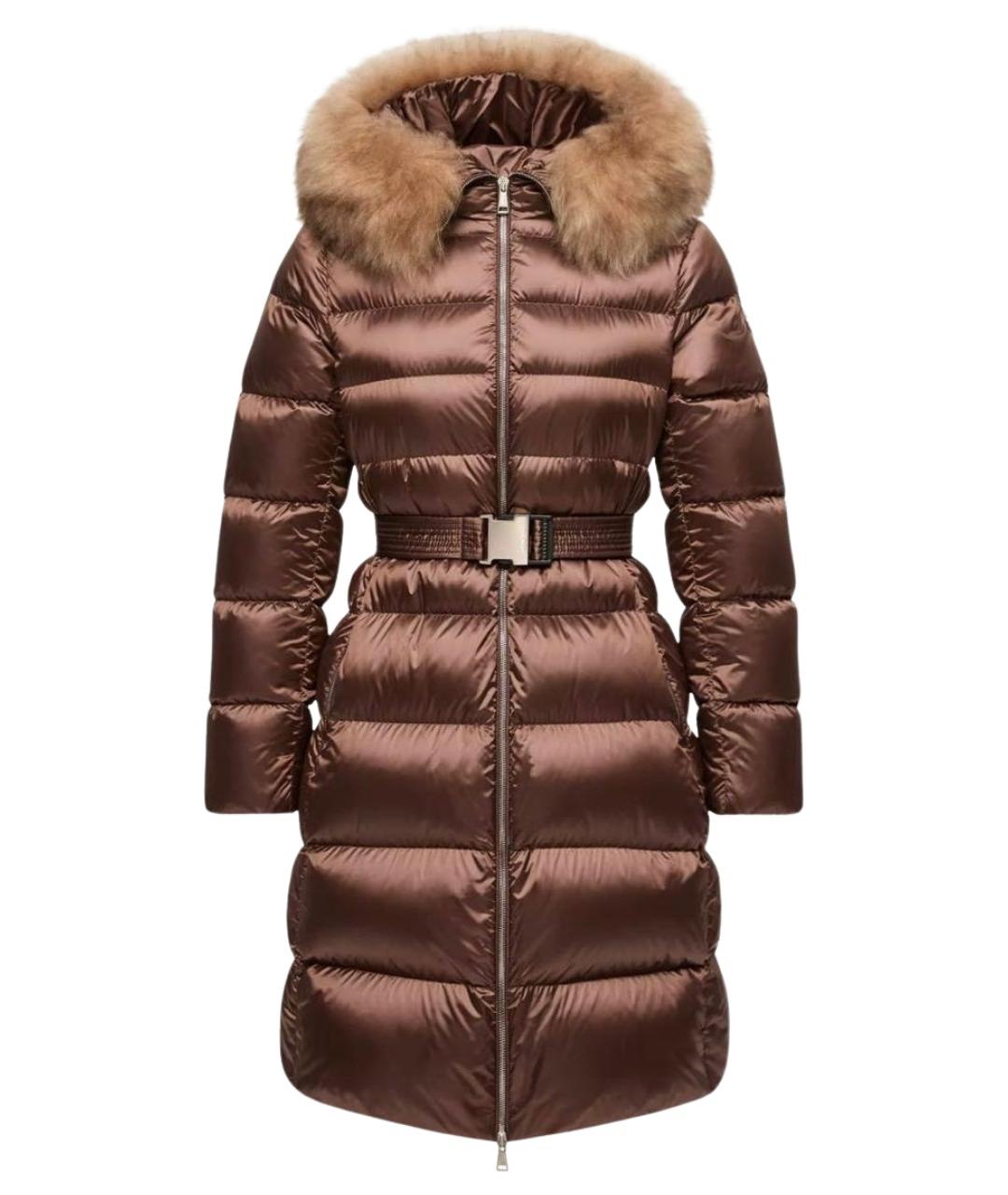 MONCLER Коричневый пуховик, фото 1