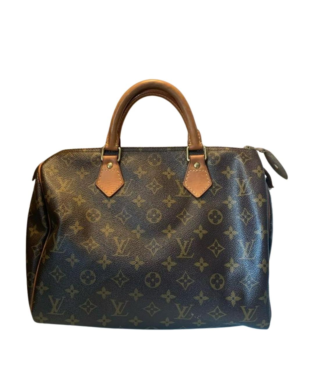 LOUIS VUITTON Коричневая сумка с короткими ручками из канвы, фото 1