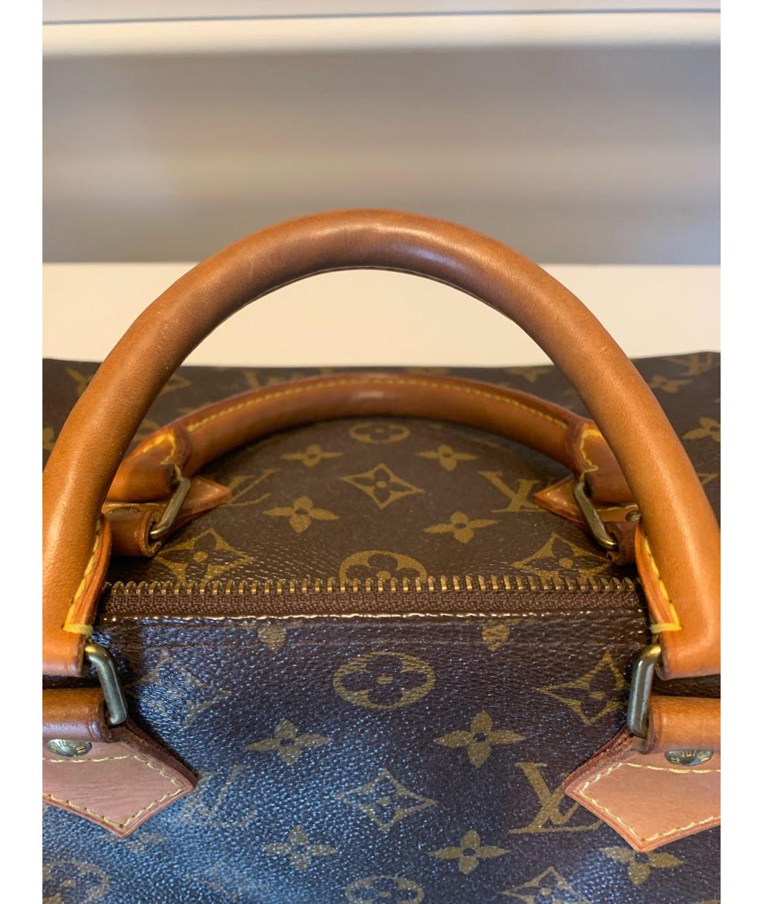 LOUIS VUITTON Коричневая сумка с короткими ручками из канвы, фото 7