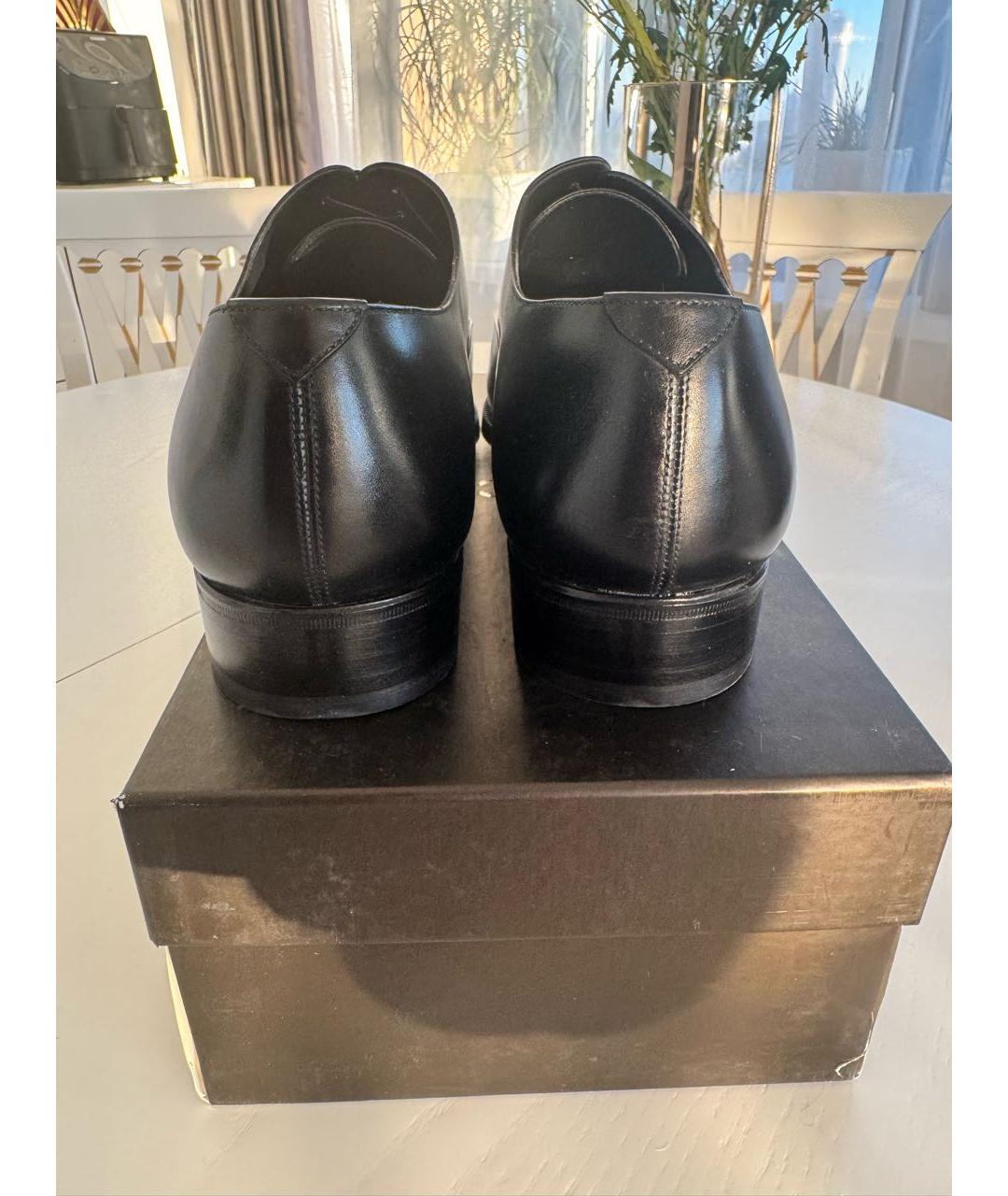 GUCCI Черные кожаные туфли, фото 3