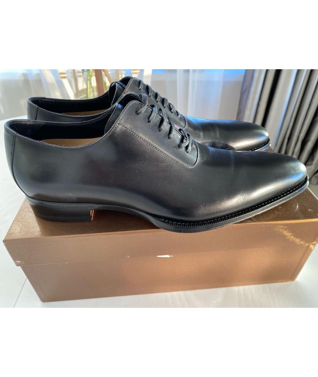 GUCCI Черные кожаные туфли, фото 6