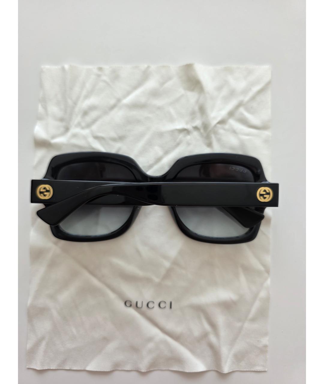 GUCCI Черные пластиковые солнцезащитные очки, фото 6