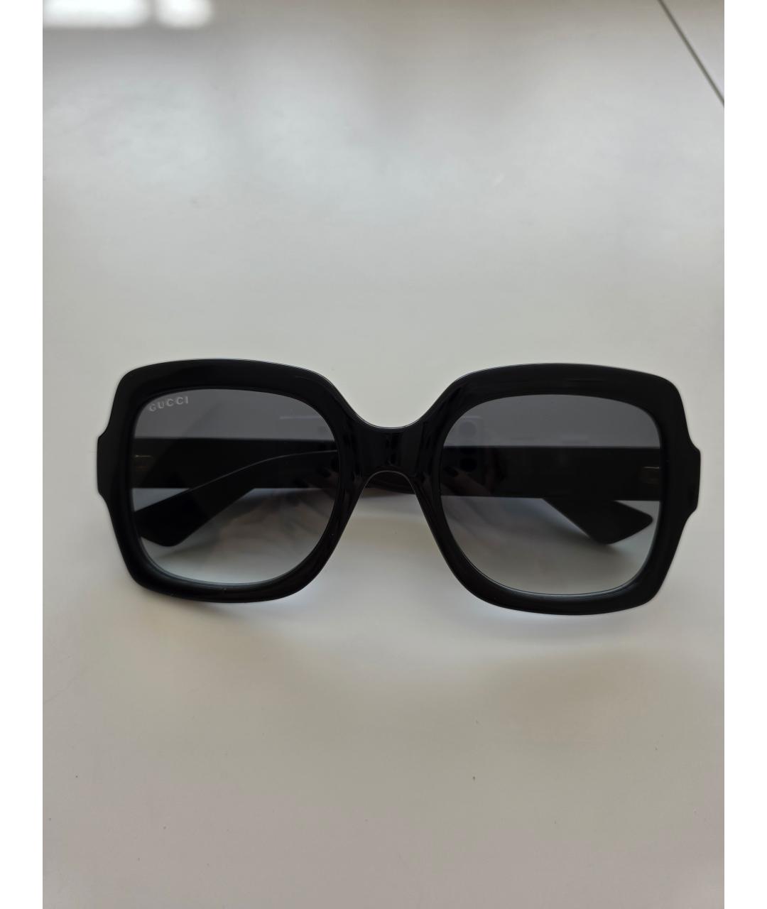 GUCCI Черные пластиковые солнцезащитные очки, фото 4