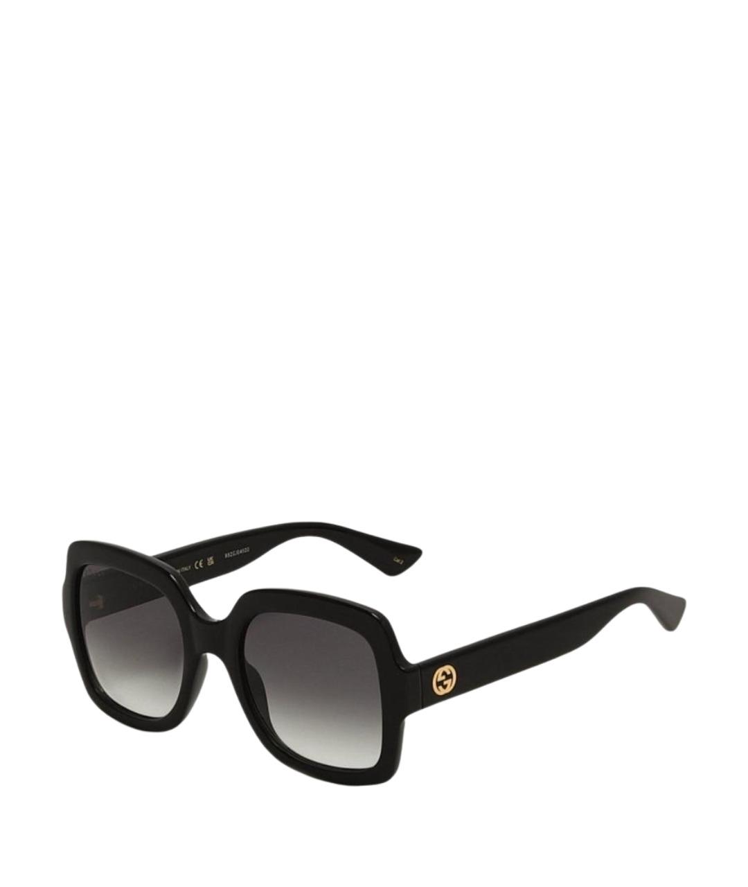 GUCCI Черные пластиковые солнцезащитные очки, фото 1