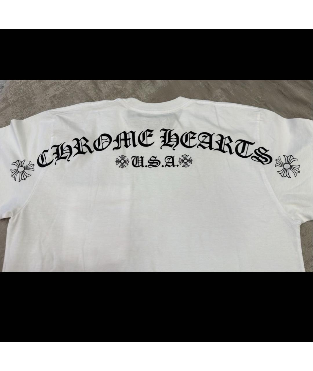CHROME HEARTS Белая футболка, фото 4