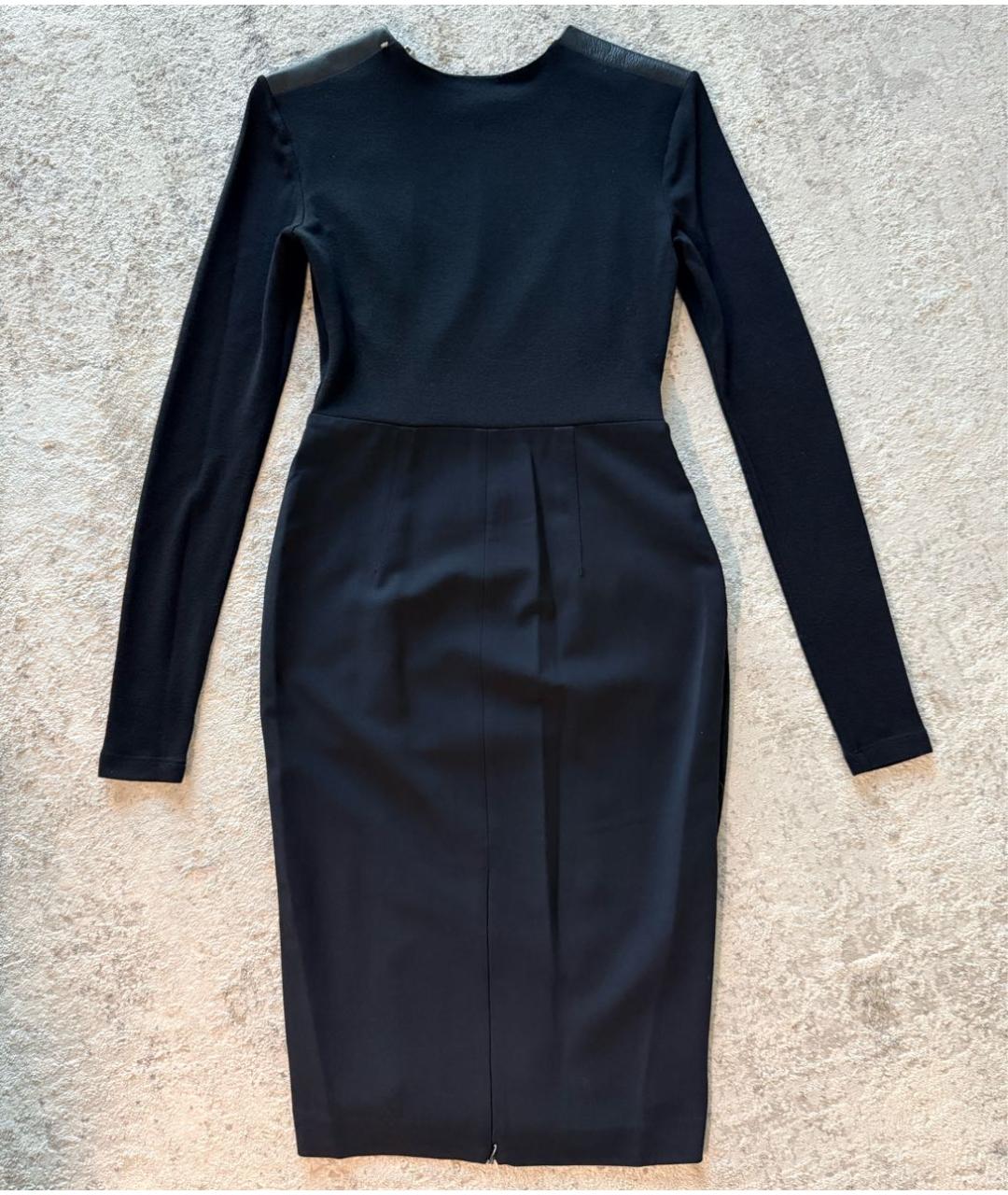SPORTMAX Черное шерстяное повседневное платье, фото 2