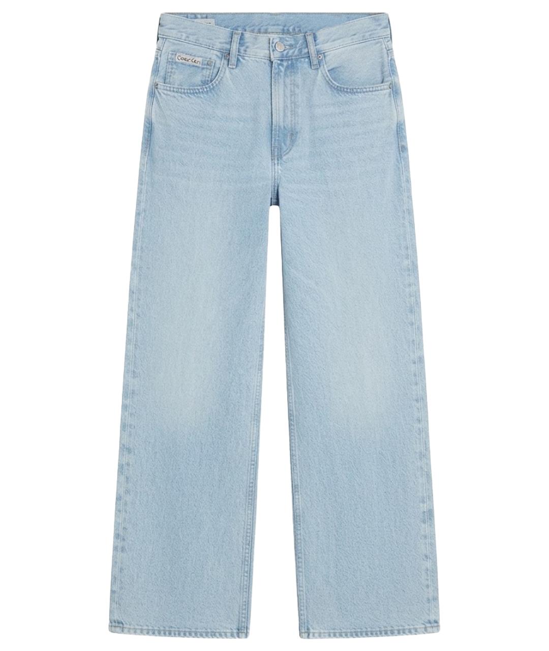 CALVIN KLEIN Голубые хлопковые джинсы клеш, фото 1