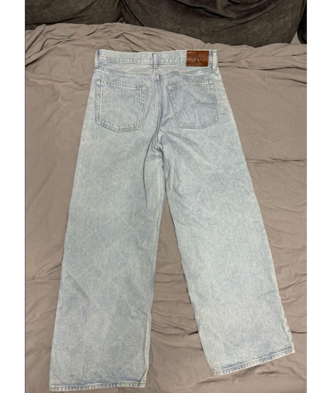 CALVIN KLEIN Голубые хлопковые джинсы клеш, фото 2