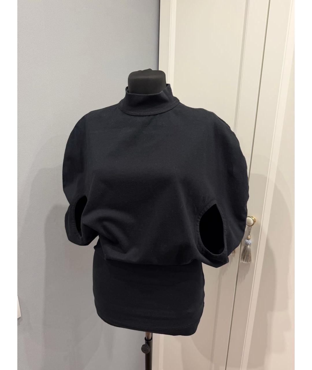 PHOEBE PHILO Черная хлопковая майка, фото 4