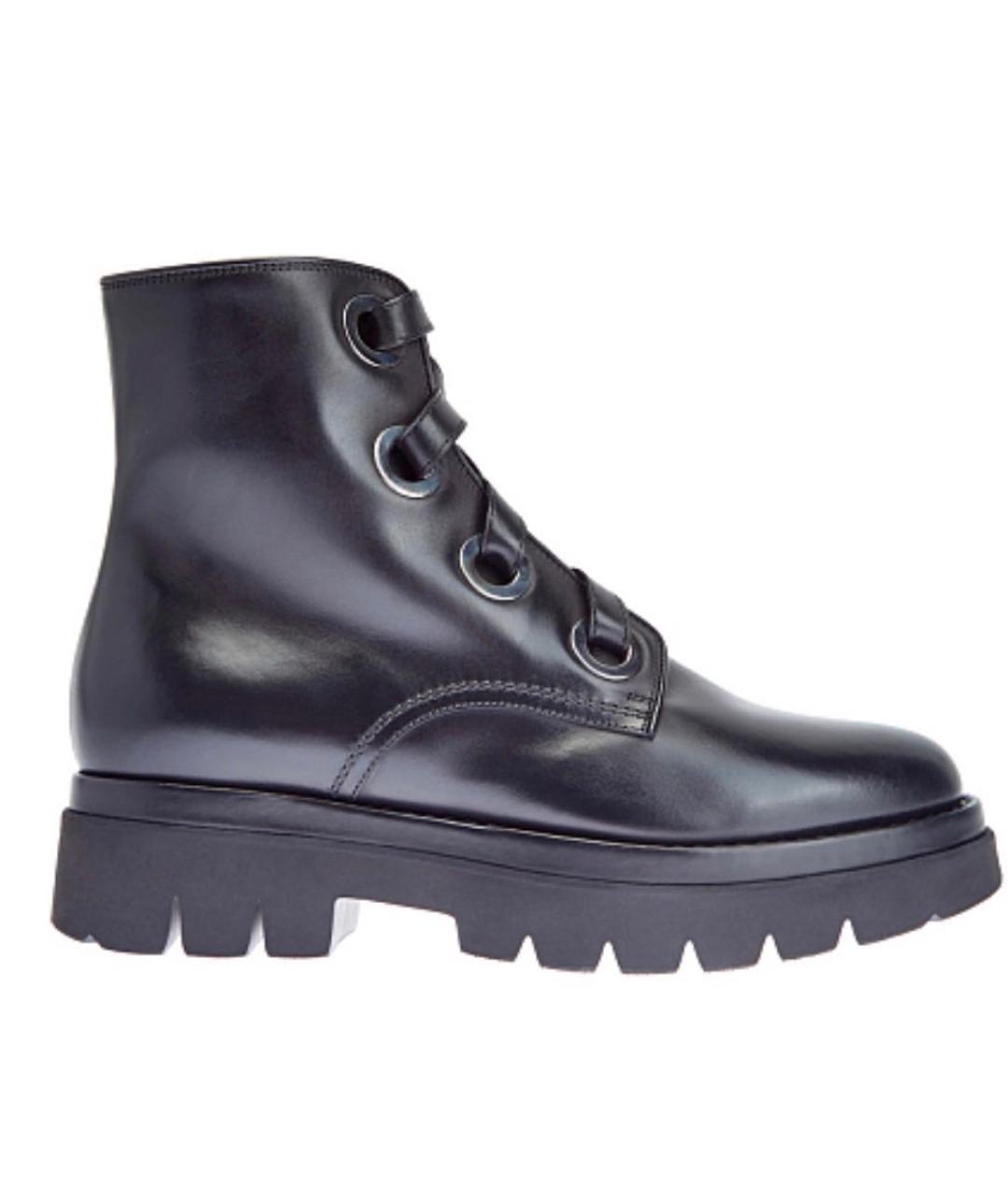SANTONI Черные кожаные ботинки, фото 4