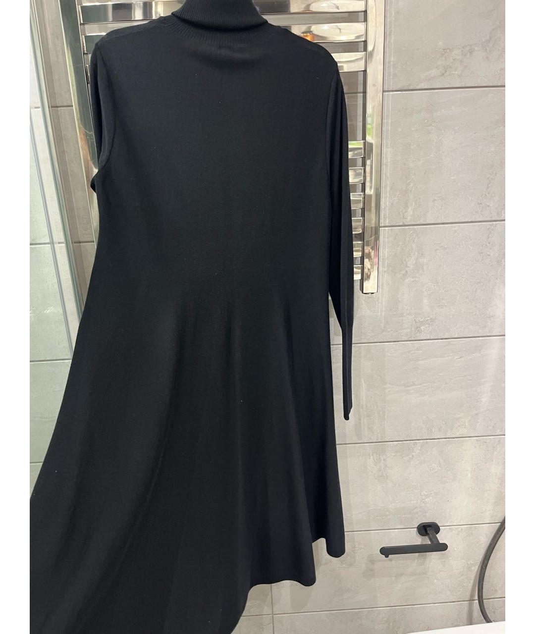 HERMES Черное кашемировое повседневное платье, фото 4