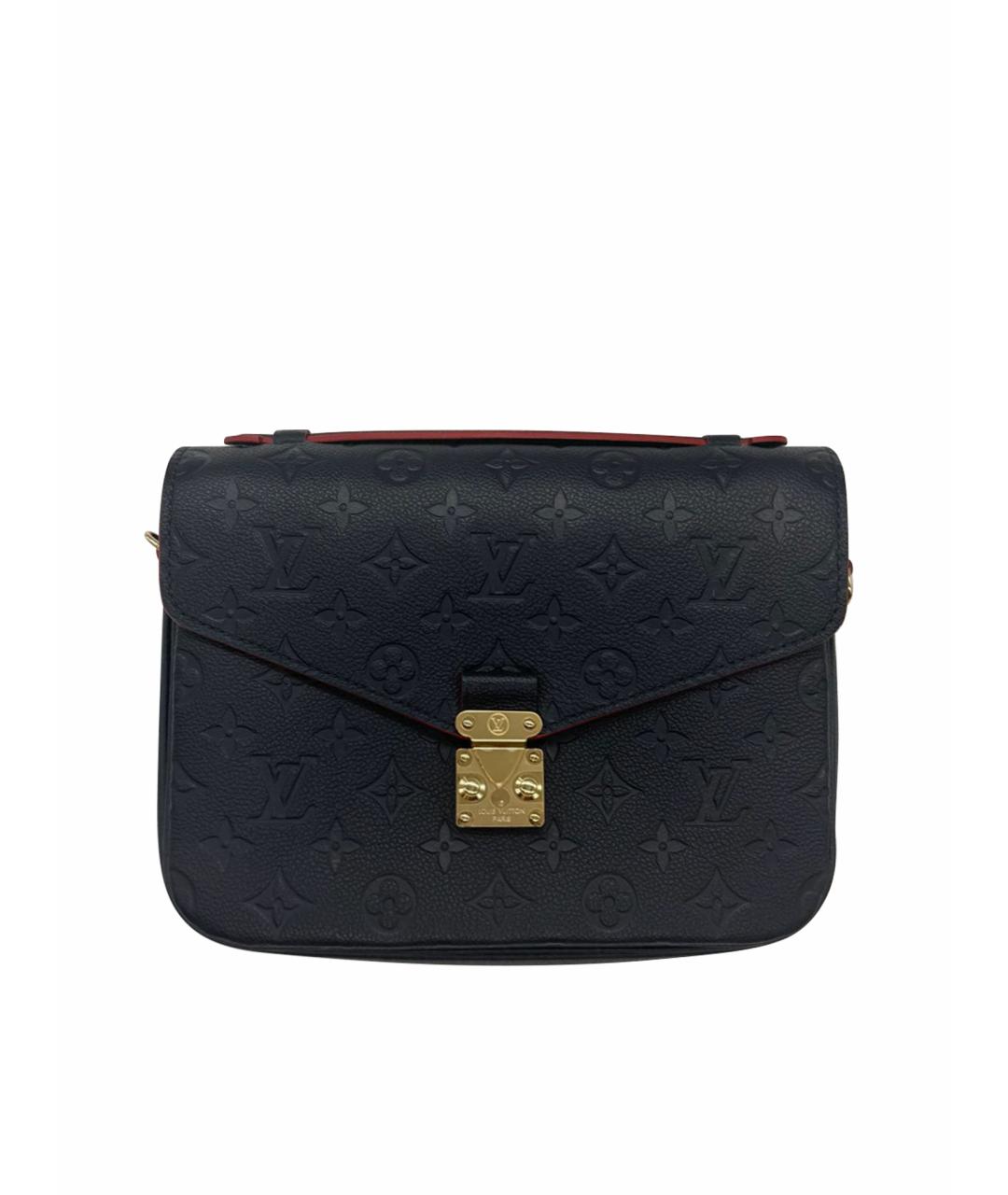 LOUIS VUITTON Темно-синяя кожаная сумка через плечо, фото 1