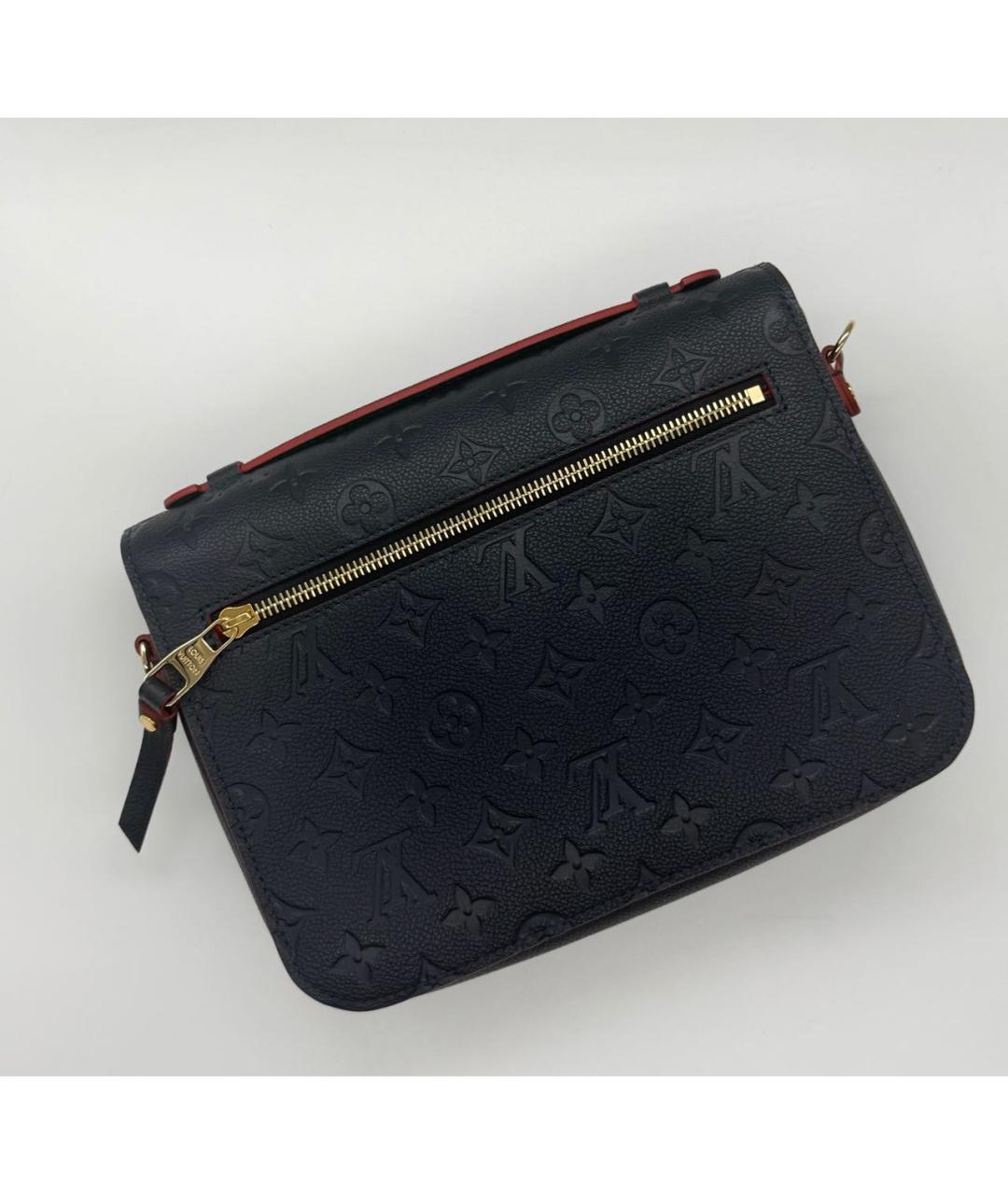 LOUIS VUITTON Темно-синяя кожаная сумка через плечо, фото 2