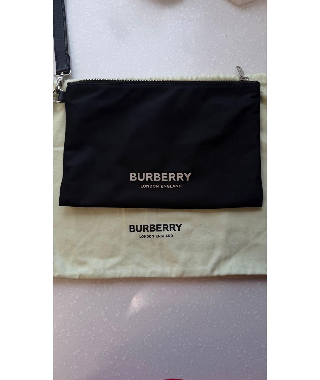 BURBERRY Черная нейлоновая папка для документов, фото 7