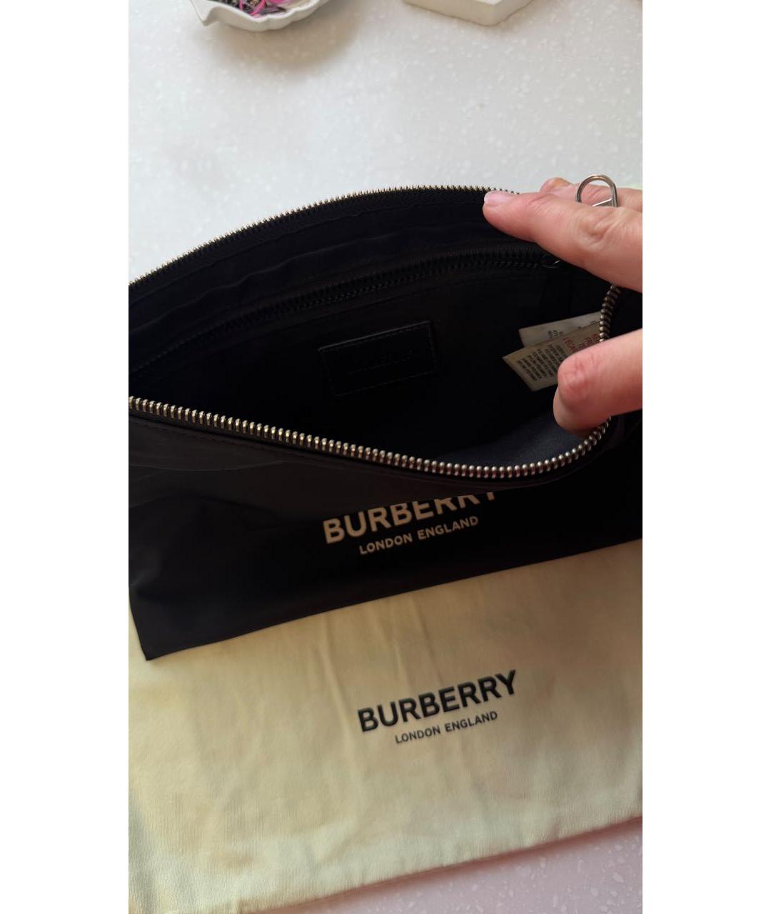 BURBERRY Черная нейлоновая папка для документов, фото 3