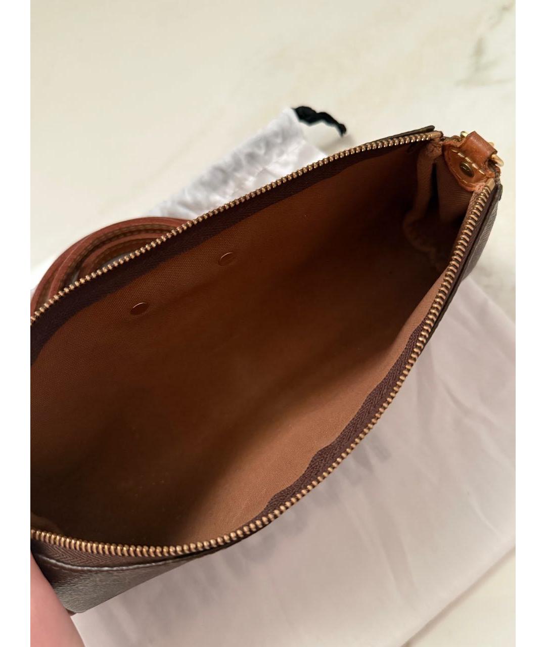 LOUIS VUITTON Коричневая сумка с короткими ручками из канвы, фото 3