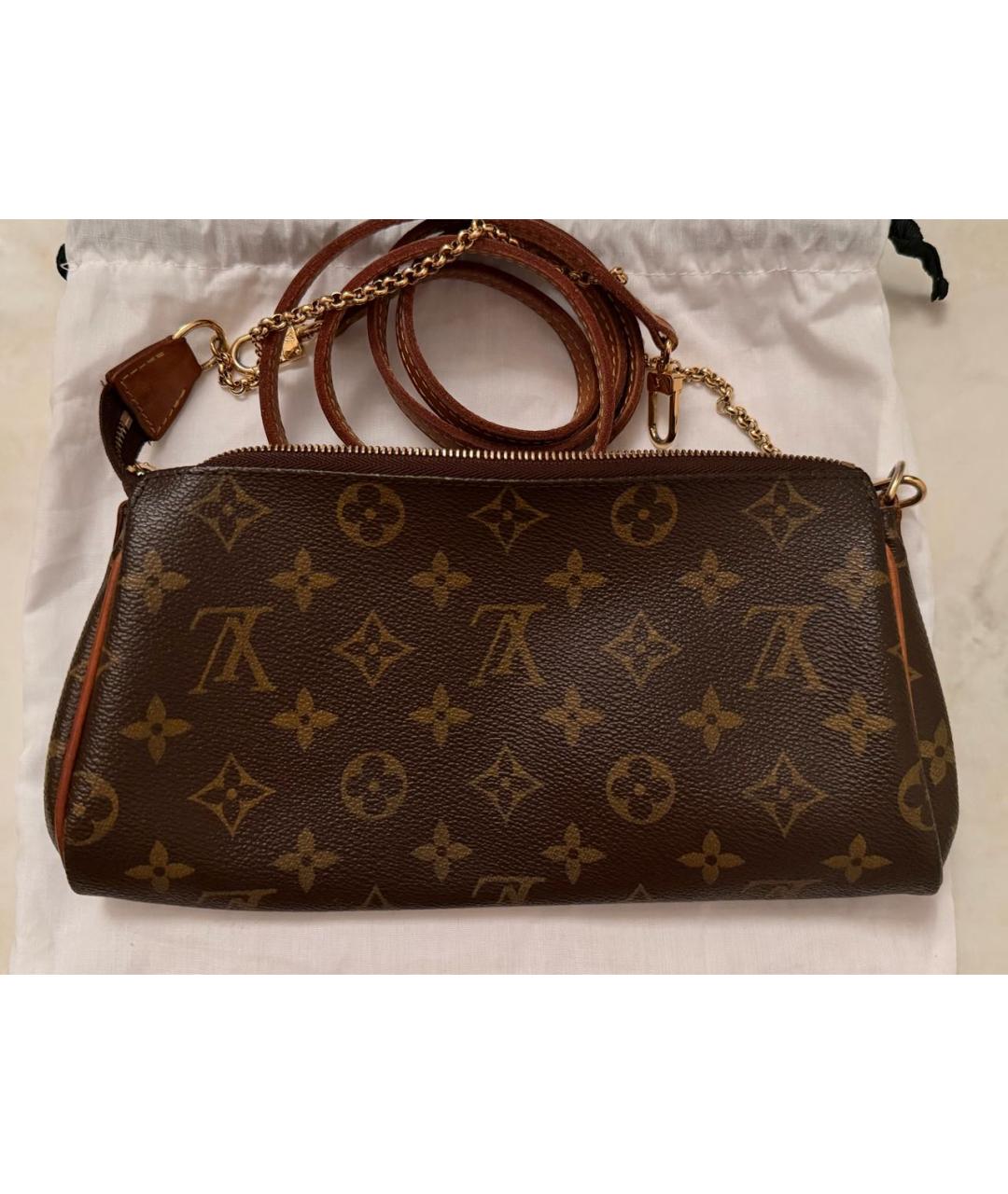 LOUIS VUITTON Коричневая сумка с короткими ручками из канвы, фото 2