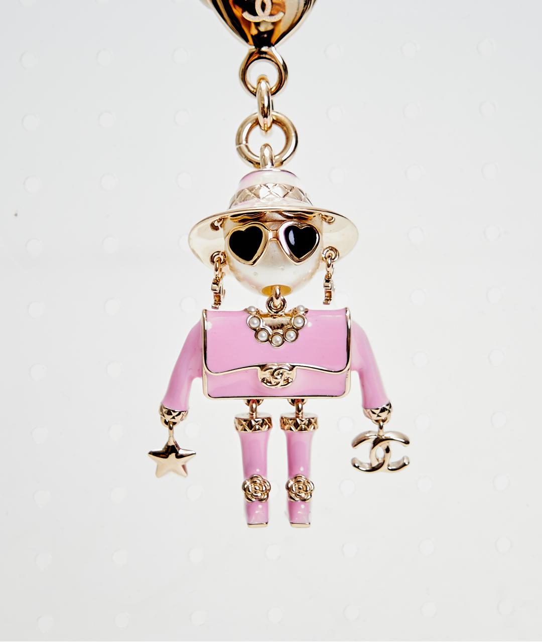 CHANEL Розовый брелок, фото 4