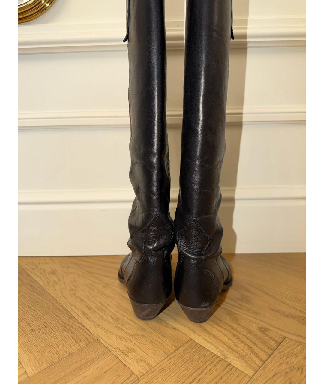 ISABEL MARANT Черные кожаные сапоги, фото 4