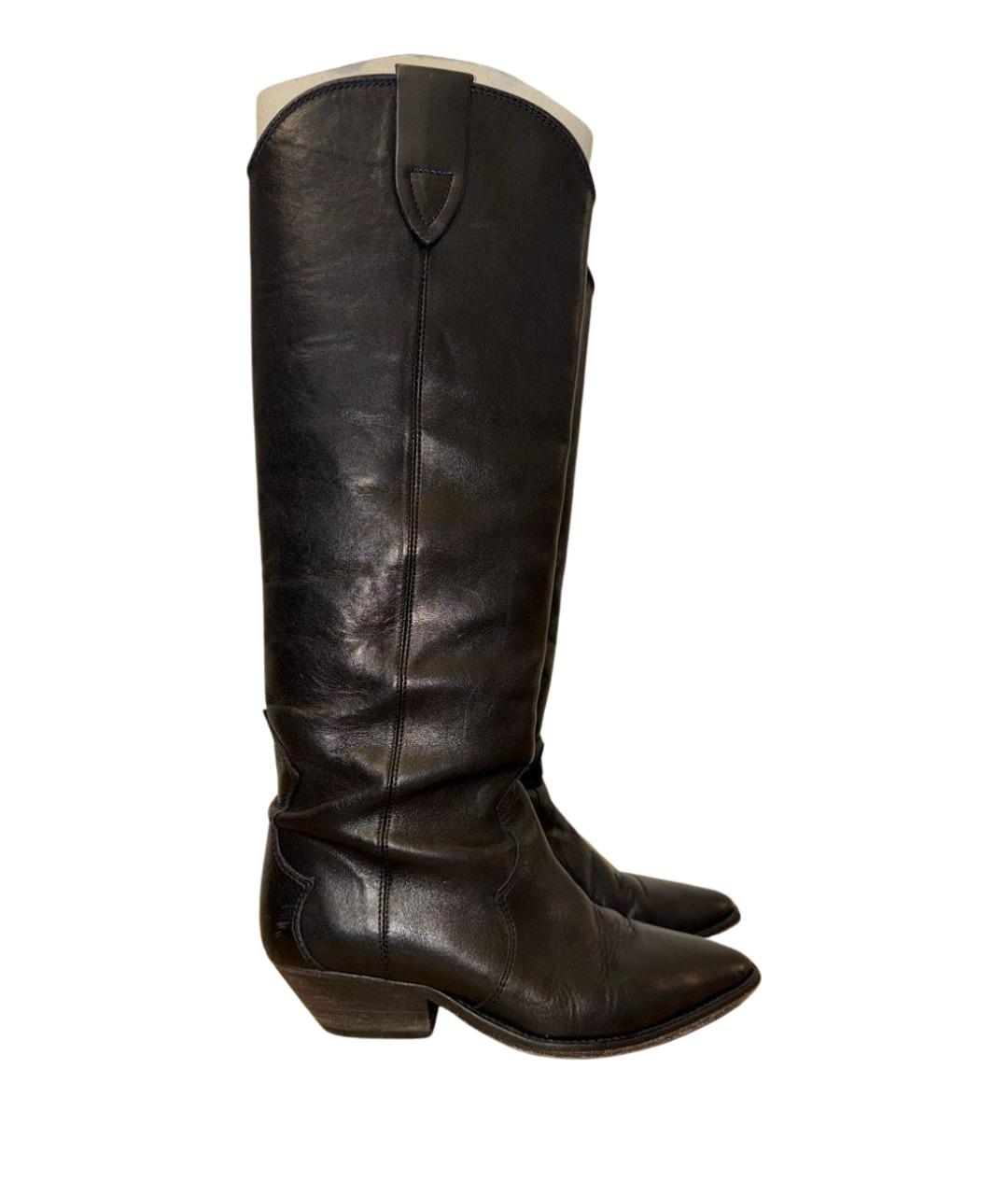 ISABEL MARANT Черные кожаные сапоги, фото 1