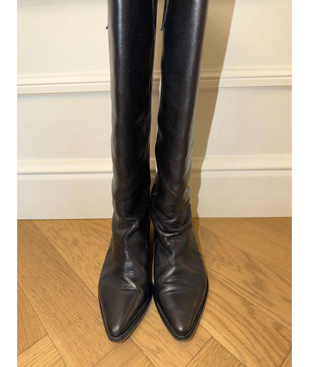 ISABEL MARANT Черные кожаные сапоги, фото 2