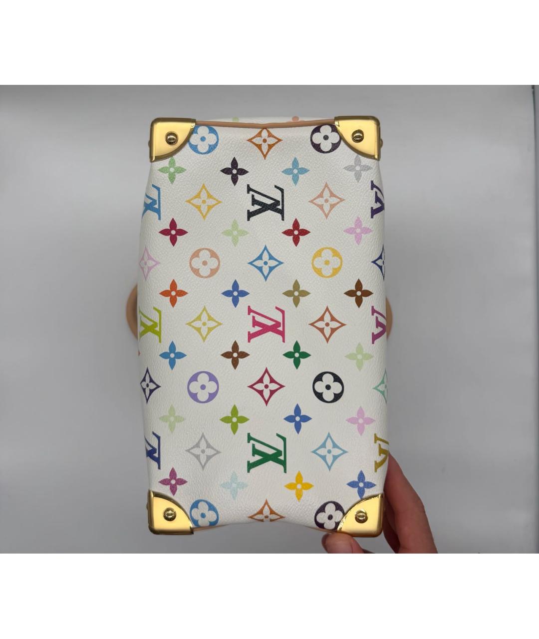 LOUIS VUITTON Белая кожаная сумка через плечо, фото 4