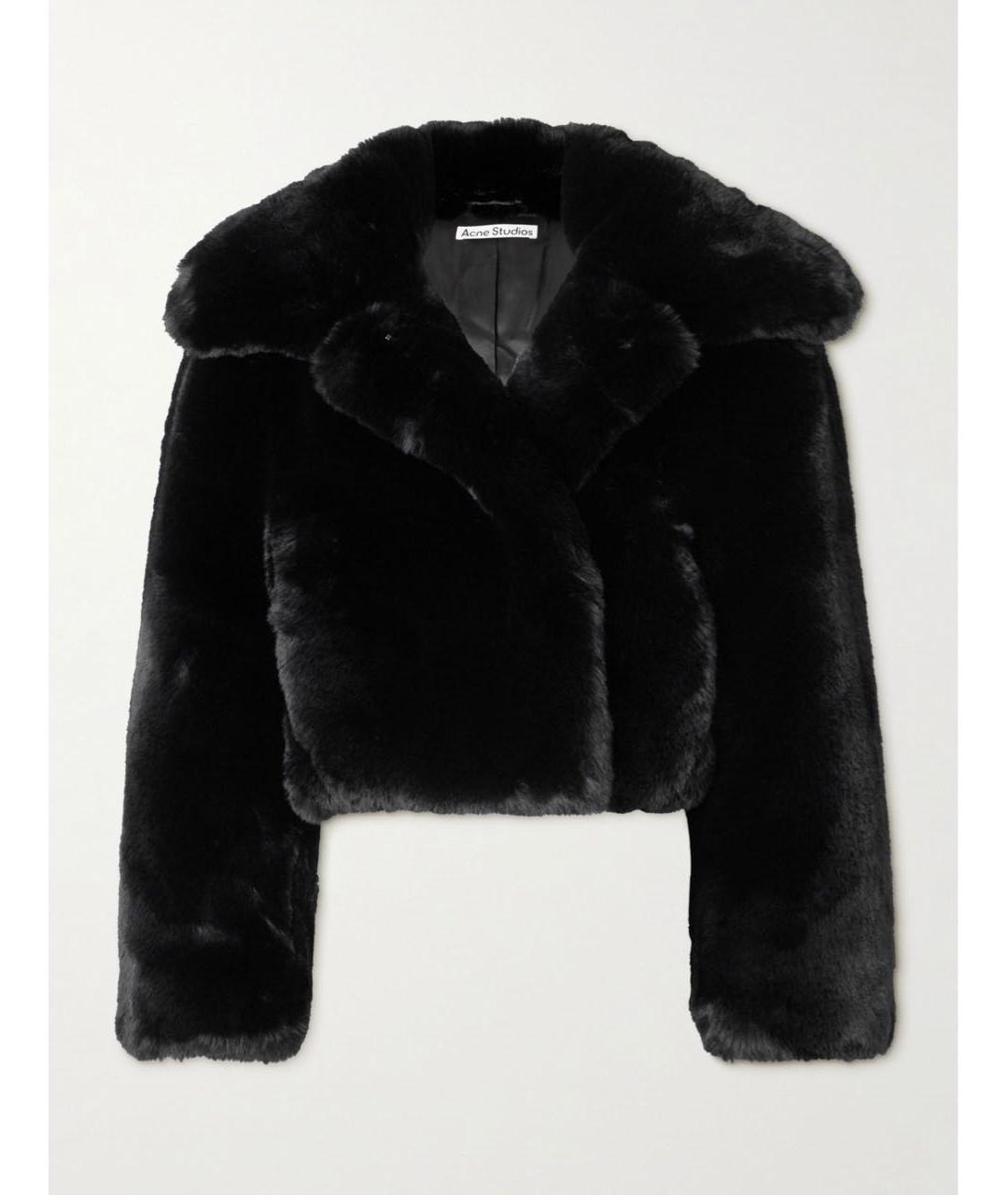 ACNE STUDIOS Черная полиэстеровая шуба, фото 5