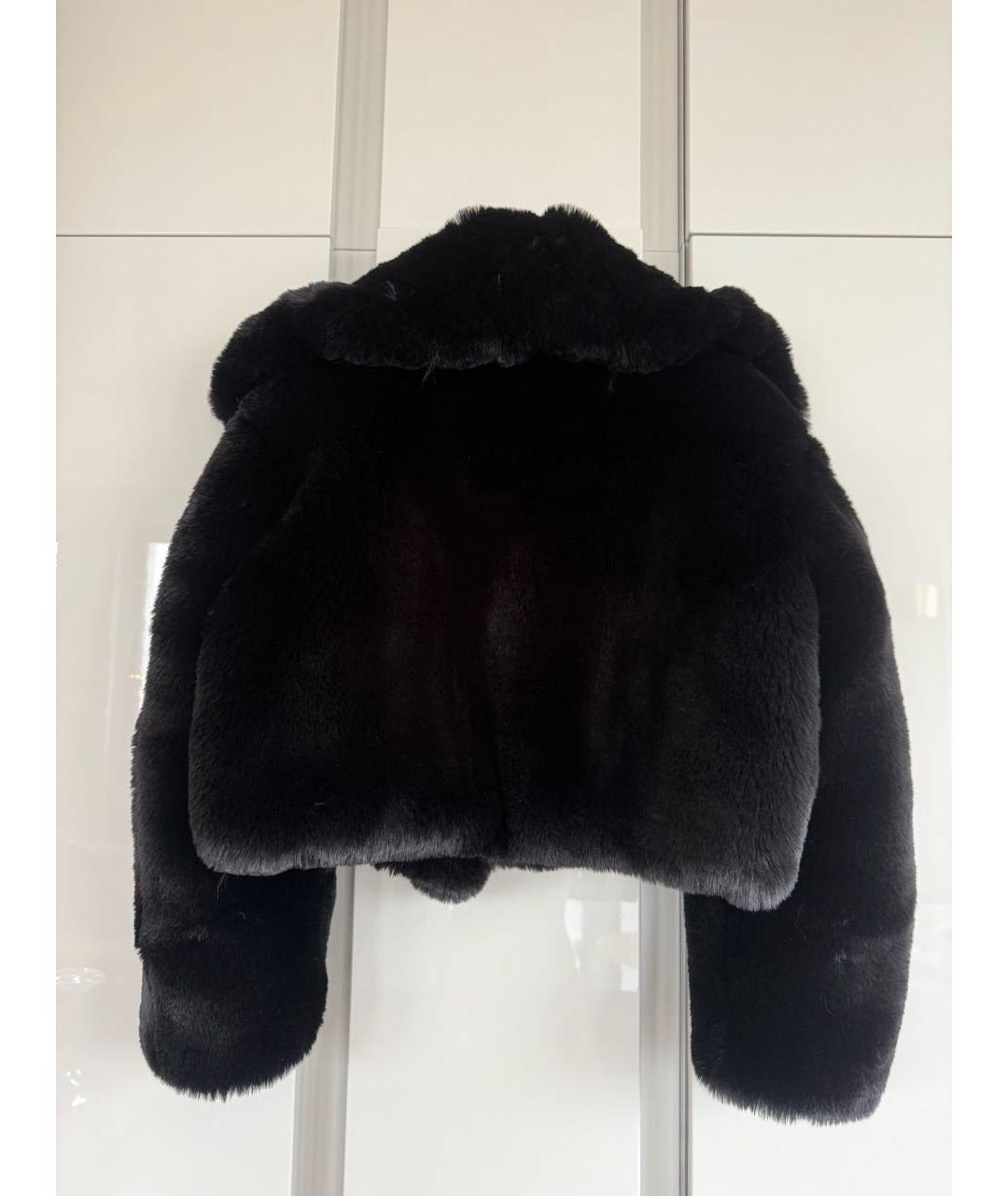 ACNE STUDIOS Черная полиэстеровая шуба, фото 2